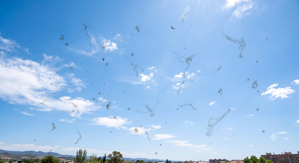Moscas volantes na visão — pontos flutuantes que aparecem no campo visual